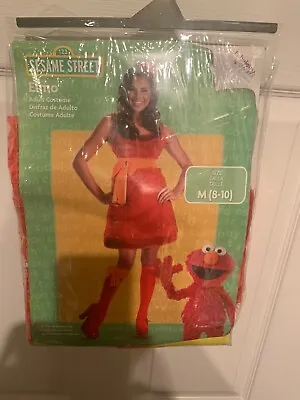 New Disguise Sesame Street Elmo Costume Adult Sz M 8-10 Dress Stockings Headpce • $29.99