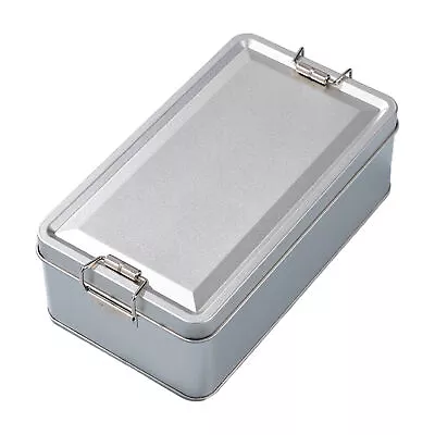 Tinplate Box Metal Storage Tins Tea Container Rectangular W/ Lids Cookie Contain • $13.37