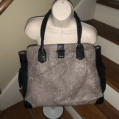 Boutique R + J Large Tote Purse Shoulder Bag Faux Alligator Texture Print  ❤️tb • $35