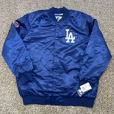 Los Angeles LA Dodgers Starter Varsity Jacket Mens 3XL Blue Satin MLB Baseball • $134.95