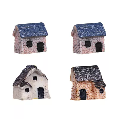 4 Mini Stone Huts For Fairy Garden Terrarium Ornaments • $8.85