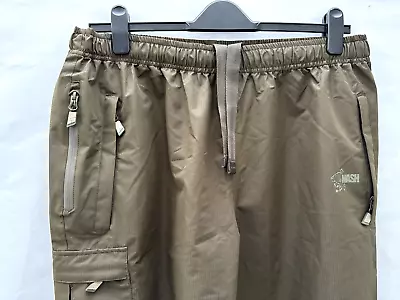 New Unworn Mens Nash Lightweight Waterproof Green Fishing Trousers Xl • £40