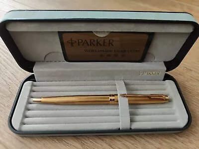 Vintage Parker Classic Ballpoint Pen  Milleraies  Gold Plated - Made In France • $70