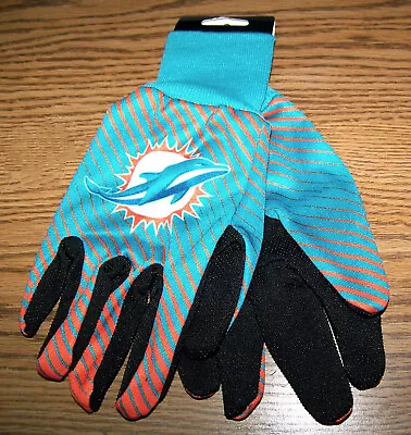 WinCraft NFL MIAMI DOLPHINS - Sport Utility Gloves With PVC Gripper Dots • $7