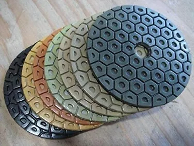 4 Inch Hexagonal Honeycomb Diamond Polishing Pads Wet/Dry For Granite Marble • $49.99