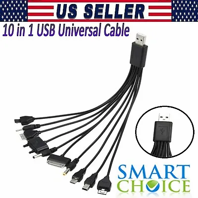 10-In-1 Micro USB Multi-Cable Charger Charging Cables For Mobile Phones All In 1 • $4.99