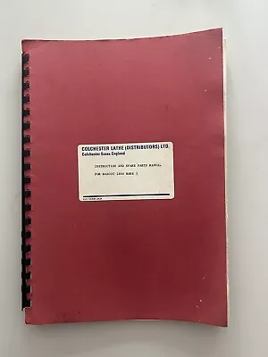 £15 • Buy Colchester Mascot 1600 Instruction And Spare Parts Manual