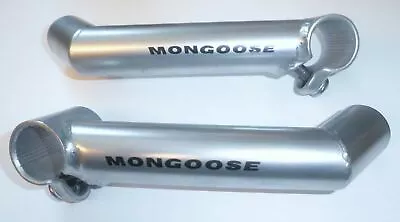 Pair Mongoose Silver Bicycle Handlebar Ends Bike Parts 169 • $12.99