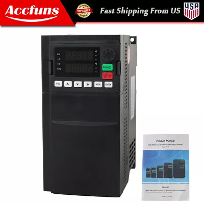 Variable Frequency Drive Inverter 10HP 220V CNC VFD VSD 7.5KW 1 To 3 Phase New • $159.08