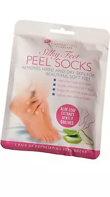 Carnation Silky Feet Peel Socks Soft Feet Removes Dead Skin Callus - 1 Pair • £5.49