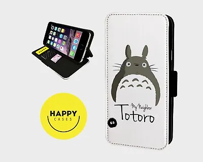 £9.67 • Buy CUTE TOTORO ANIME - Faux Leather Flip Phone Case Cover - Iphone/Samsung