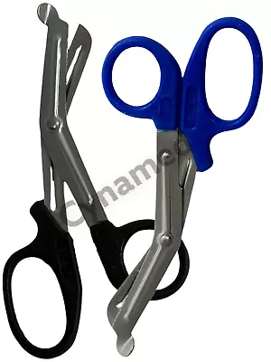 New 2 Paramedic Utility Bandage Trauma Emt Ems Shears Scissors 5.5 Inch-blue Blk • $5.63