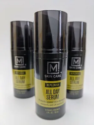 M Skin Care Replenish All Day Facial Serum For Men Antioxidant Rich 1oz 3 Pack • $13.64