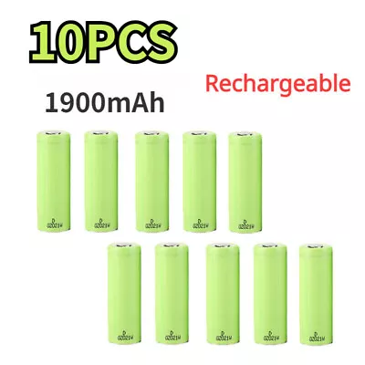 10pcs Camera Rechargeable Li-lon Battery For Panasonic 1900mAh NCR18500A 18500 • £109.12