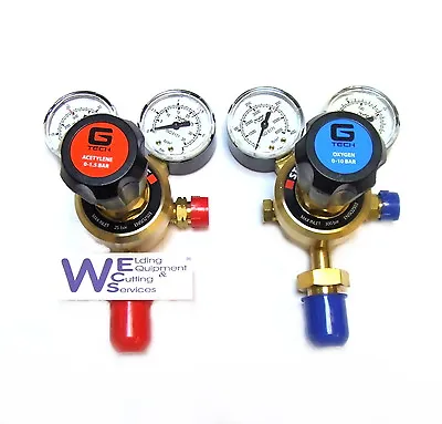 Pair Of Oxygen And Acetylene Single Stage 2 Gauge Regulator For Gas Cylinders  • £67.08