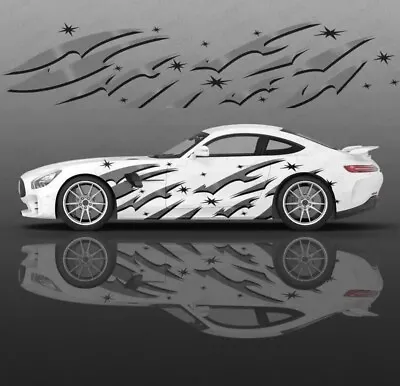 Flame Car Decals; Flame Racing Sport Livery Decal For Both Sides Of Car; Flames • $130