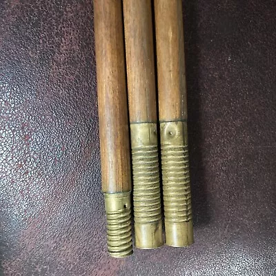 Vintage BGI Wooden Shotgun Gun Barrel Cleaning Rod 3 Pcs 1 Tip Shaft 1/2”  12 • $15