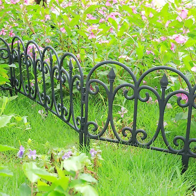 6pcs Garden Palisade Edging Border Edge Lawn Edge Picket Fencing Landscape Stake • £11.94