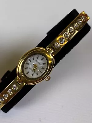 Manhattan Croton Diamond Qaurtz Gold Watch Stainless Steel Back Dust Proof • $25