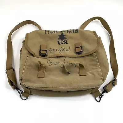 WW2 WWII US ARMY Musette Field Bag LY&MFY CO 1943 • $44.99