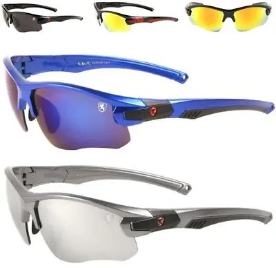 £14.99 • Buy Sports Running Cycling Sunglasses Skiing Ski Golf Large Wrap Khan Men's Women's 
