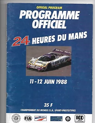 1988 Le Mans 24 Programme Ticket + Jaguar/silk Cut Plastic Ticket Case • £3