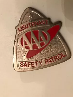 Vintage AAA School Safety Patrol Badge Pin Lieutenant Great Condition • $6