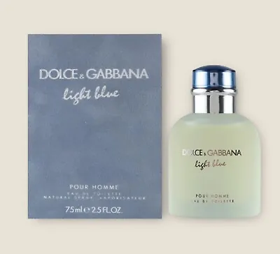 Light Blue By Dolce & Gabbana Eau De Toilette Spray 2.5 Oz For Men New Sealed • £29.41