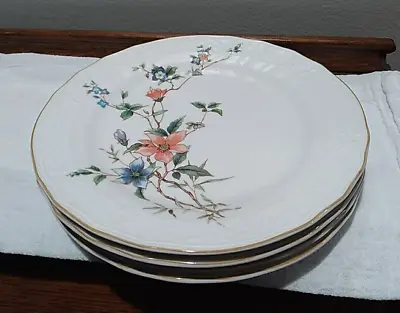 Set Of 4 Mikasa Renaissance Monique Salad Dessert Plates Floral ~8.25  Diameter • $18.77