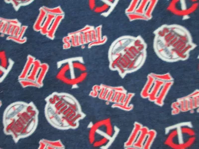 Minnesota Twins Logo Overall Mlb Baseball Fleece Fabric • $9.79