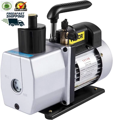 $142.84 • Buy VEVOR 5 CFM Vacuum Pump Air Conditioning Vacuum Pump 2 Stage Rotary Vane HVAC