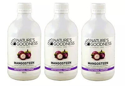 3 X Nature's Goodness Mangosteen Juice 500mL (1.5L TOTAL) • $65.19