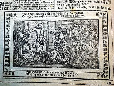 1656 Luther Bible Leaf Resurection Of Christ Woodcut • $70