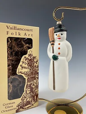 $45 • Buy Vaillancourt Folk Art Snowman Ornament 1998 Mint In Box!! H2
