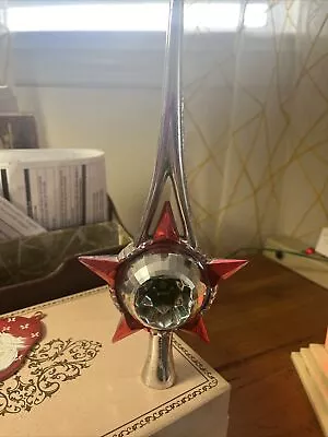 Atomic  Bradford Christmas Tree Top - Unbreakable Atomic Star Topper Red Silver • $15