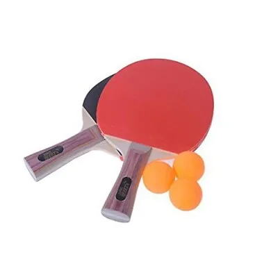 $46.19 • Buy Table Tennis Rackets Set Of 2 Table Tennis Bats & 3 Ping Pong Balls Pack Of 1 AU