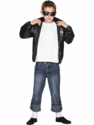 Boys Grease T Bird Jacket Danny Childrens World Book Day Week Fancy Dress 7-9 Yr • £21.29