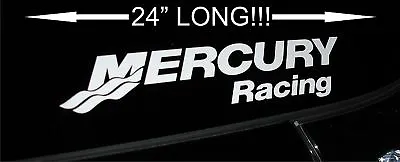 Mercury Racing 24  Sticker Decal White Race Boat Outboard • $17.99