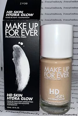 MAKE UP FOR EVER HD Skin Hydra Glow Hydrating Foundation ~ 1Y08 ~ 1oz New In Box • $48.95