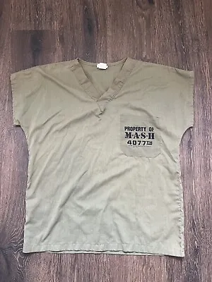 MASH 4077 Military Medical Scrub Shirt Costume Top Vtg 1980 Fox Single Stitch • $44.99