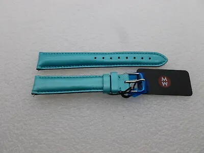 Genuine Michele 16mm Turquoise Patent   Watch Band Strap New • $14.77