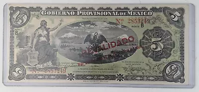 1914 Gobierno Provisional Mexico 5 Pesos Mexican Currency • $14.95