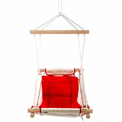 100% Cotton Porch Swing  Cradle  Hanging Bed  Hand Made Baby Toddler Nice Red • £85