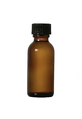 10 Pack  AMBER 2 Oz [60ml] Boston Round Glass Bottle With Cone Cap Essential Oil • $16.95