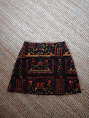 £6 • Buy ❤H&M Coachella Velvet Mini Skirt UK8 34 Multicolour Boho Hippy 60s/70s Festival