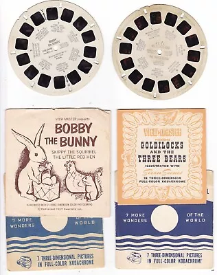 View-Master 1957 - Goldilocks And The Three Bears Bobby The Bunny W/Pamphlets • $5.95