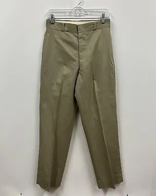 Vintage Military Trousers Mens 30x31 Tan Twill Pants 1969 60s  • $29.88