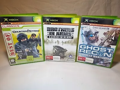 XBOX Original Game Bundle X3 - Shooting /Shooter - Ghost Recon Counter Strike + • $28