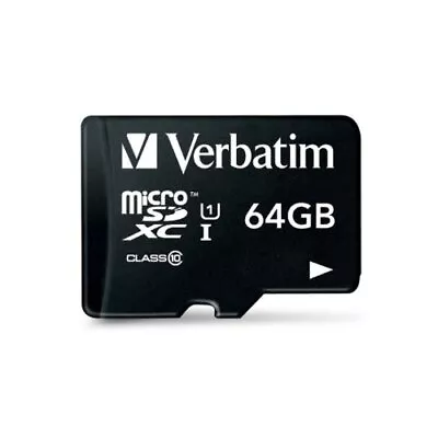 Verbatim 64gb Pro Microsdxc Memory Card With Adapter Uhs-1 Class 10 - • $21.36