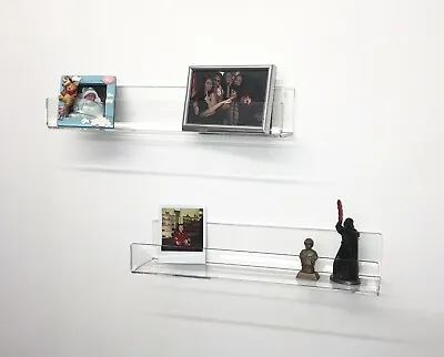 Clear Acrylic Wall Shelves Pack Of 2 • £19.99